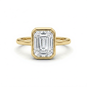 <b>Emerald</b> Cut 1.50 Ct VS1 Clarity F Color <b>Man</b> Made Minimalist Diamond <b>Ring</b> 10k Gold Propose <b>Ring</b> Best Gift For Her Jewelry Making - Product Image 1