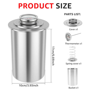 Machine à jambon en acier inoxydable, presse à viande, moule à charcuterie, thermomètre, accessoires de cuisine <span class=keywords><strong>pour</strong></span> la cuisson du porc et de la volaille - Product Image 6