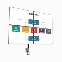NBJOHSON Quad réglable 13 ~ 32 "Lcd Monitor Mount Stand 4 Monitor Desk Laptop Stand Riser Quadruple Monitor Arm Support Bracket