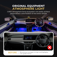 Opciones de Acabado Plateado de Lujo, Luces LED Ambientales, Accesorios para Automóviles 18 en 1 para D4 Xuv700 2019, Instalación No Destructiva