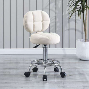 Wholesale Adjustable Hydraulic <b>Round</b> Roller Pedicure <b>Stool</b> Chair With Wheels Beauty Salon Technician Massage Table Living Room - Product Image 1