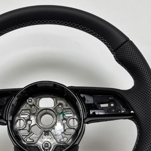 Volant en cuir <span class=keywords><strong>noir</strong></span> personnalisé pour Audi A1 A3 A4 A5 A6 B8 B8.5 S3 S4 S5 S6 S7 RS3 RS4 RS5 RS6 RS7 S8 - Product Image 5