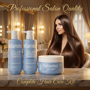 Pallamina 3 Step Hair Repair Set Collagen Keratin Shampoo Conditioner Hair Mask Professional Smoothing Treatment OEM ODM Factory