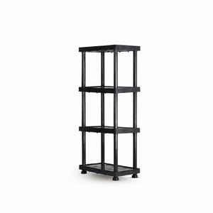 Étagère de rangement en plastique empilable traditionnelle à 3 niveaux avec une construction robuste et durable, facile à installer pour la maison, la cuisine, l'entrepôt - Product Image 2