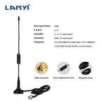 Antenne multibande Lanyi LY-X0102 GSM GPRS 2G à ventouse, polarisation verticale 868 MHz, 850/900/1800/1900 MHz, 3dBi - Femelle