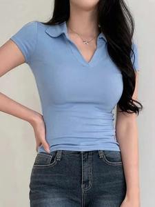 Productos Más Populares, Camisetas Polo para Mujer, Nuevas Camisetas Polo de Manga Corta de Secado Rápido a la Moda para Damas - Product Image 3