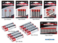 Nangrand Line Iec E91 3000mah 3x1.5v 1.5 Volt Lr6 No.5 Aa Taille Am3 1.5 v Piles super alcalines Pile sèche OEM Service 5 ans
