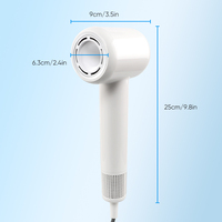 Sèche-cheveux ionique professionnel haute vitesse 1600W avec diffuseur pour hôtel et voyage