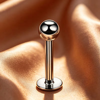 Piercing Minimaliste Hypoallergénique en Titane ASTM F136 pour Enfants, Style Basique, avec Zircon, pour Nombril, Lèvre, Sourcil ou Labret