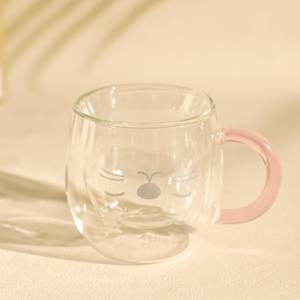 Tasses en verre transparent de luxe de haute qualité avec poignée à double paroi pour café <span class=keywords><strong>cappuccino</strong></span> ou thé pour les fêtes ou un usage quotidien - Product Image 2