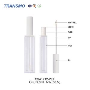 Tubos de Brillo Labial Cuadrados OEM, Envase de Lápiz Labial Líquido, Botella Única para Aceites Labiales, Tubos de PET - Product Image 1
