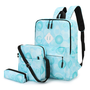 Ensemble 3 en 1 Sac à dos grande capacité pour filles Collège Lycée Frais et mignon Sac à dos pour filles - Product Image 1