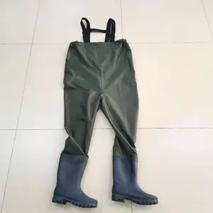 Waterproof Fishing Waders for Men Chest Waders PVC Boots Rubber Waders Fishing Suit Custom Fish Pcs OEM With pockets