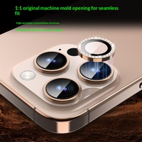 Nouvel Arrivage : Protection d'objectif photo en diamant pour iPhone 17 Pro Max, 16 Pro, 14, 15 Plus, 13 – Installation facile, luxe et brillant pour objectif de téléphone portable