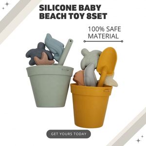 Ensemble de jouets de plage éducatifs en silicone, best-seller, pour enfants de 2 à 7 ans, unisexe, logo personnalisable, jeu de sable, été - Product Image 2