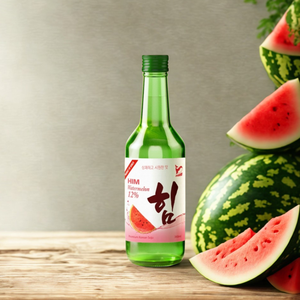 Him Sandía Soju 360ml Licor coreano clásico con mezclas de sabor refrescante vibrante Botella de vidrio de alcohol de sandía jugosa - Product Image 2