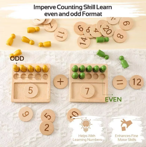 Nuevos juguetes de madera para contar en matemáticas para jardín de infantes, juguetes de rompecabezas para educación temprana preescolar, venta al por mayor - Product Image 5
