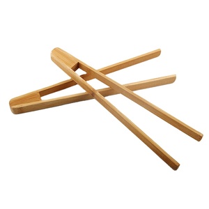 Pinces de cuisine Tailai, <span class=keywords><strong>pince</strong></span> à fruits pour toasts, fruits, pain, cornichons, pinces à <span class=keywords><strong>toast</strong></span> en <span class=keywords><strong>bambou</strong></span>, pinces à pain en bois. - Product Image 2