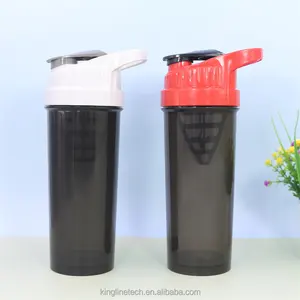 800Ml Herbruikbare Snap Deksel Plastic Lichtgewicht Draagbare Sport Gym Shaker Voor Reizen Kamperen Wandelen