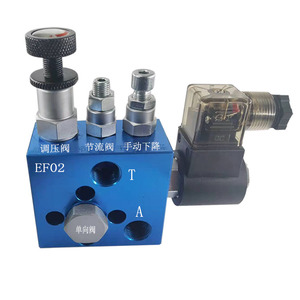บล็อกวาล์วไฮดรอลิก Ef02 พร้อมระบบควบคุมแรงดันและควบคุมการไหลสำหรับแท่นยก - Product Image 1