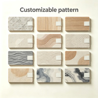 QIANQIAO Décoration murale acoustique moderne pour bureau, panneau en fibre de polyester ondulé imprimé en 3D CNC, NRC 0.85-0.95, ignifuge, imperméable