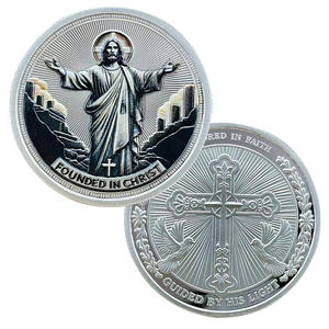 Xun Xin Metal personalizado Jesucristo moneda recuerdo Cruz cristiana <span class=keywords><strong>Caballero</strong></span> Templario Cruz Roja desafío moneda medallón moneda religiosa - Product Image 1