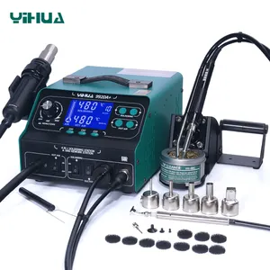 3in1 function YIHUA 992DA + soldering iron smoke absorb function hot air gun SMD soldering rework station