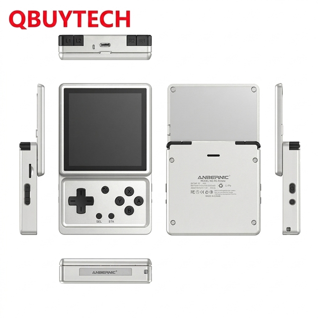 ANBERNI RG Rotate Video Game Console Android 12 Alloy Body CPU Unisoc Tiger T618 Wi-Fi 3.5inch IPS 2000mAh Support Android Games