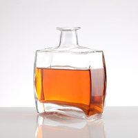 Botella de Vodka Rectangular Plana, Botella Pequeña Portátil para una Sola Persona, Exquisita y de Alta Gama 100ml 200ml 250ml