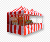Carpa de Carnaval Mini Personalizada para Exteriores, Carpas Promocionales con Rayas Rojas y Blancas, Carpa para Ferias Comerciales y Eventos para Fiestas