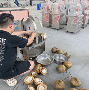 Hot bán tự động thương mại màu xanh lá cây và trẻ dừa Máy cắt thầu dừa Máy cắt - Product Image 3