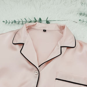 Fabricant 100% Ensembles de vêtements de nuit de luxe en soie pour femmes, ensemble de pyjama en soie écologique de haute qualité pour femmes - Product Image 5