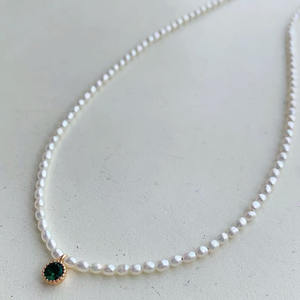 Zhuji Freshwater <b>Pearl</b> <b>Necklace</b> Xiaomi 3.5-4mm White Strong Light Extremely Micro Flaws Versatile 14k <b>Gold</b> Injection Extremely - Product Image 3