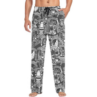 Pantalons de pyjama pour jeunes et hommes, fabricant de tailles personnalisées, pyjamas grande taille d'été, vêtements de nuit doux, pyjama de luxe, impression par sublimation