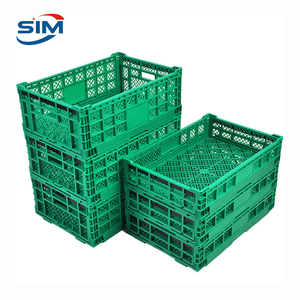 Oem ODM bền gấp trái cây và rau lưu trữ giỏ vuông PP nhựa Crate cho Xếp chồng và hậu cần doanh thu - Product Image 2