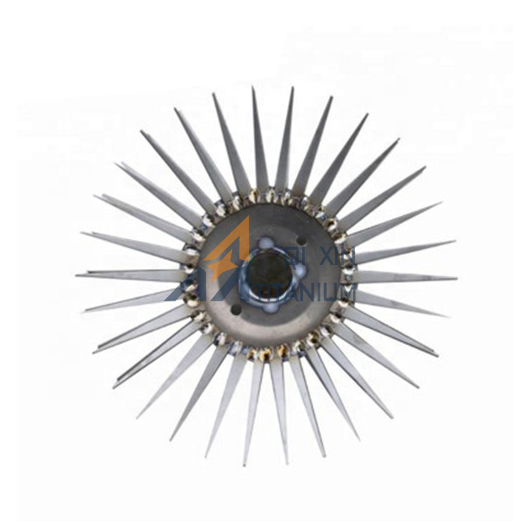 Gr2 Гальваническая тарелка анодированная стойка из титана