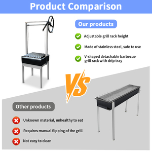 <span class=keywords><strong>Parrilla</strong></span> <span class=keywords><strong>Argentina</strong></span> o <span class=keywords><strong>Parrilla</strong></span> V con Rejilla <span class=keywords><strong>y</strong></span> Bandeja de Goteo, <span class=keywords><strong>Parrilla</strong></span> Vertical para <span class=keywords><strong>Barbacoa</strong></span>, <span class=keywords><strong>Parrilla</strong></span> para Exteriores - Product Image 5