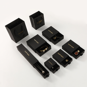 Boîte à bijoux personnalisable avec logo, boîte à tiroir en carton écologique, emballage pour collier, bague, pendentif, boucles d'oreilles, bracelet - Product Image 5