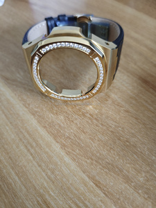 Nouveau <span class=keywords><strong>GA</strong></span>-2 de luxe <span class=keywords><strong>100</strong></span> Mod bracelets de remplacement pour c Asio g a 2100 diamant montre lunette housse bracelet en cuir pour C Asio Mod Kit - Product Image 6