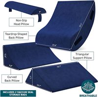 4 pièces Réglable Orthopédique Oreiller de Lecture et Support Dorsal pour le Bas Du Dos et les Douleurs des Jambes Ronflement Oreiller//
