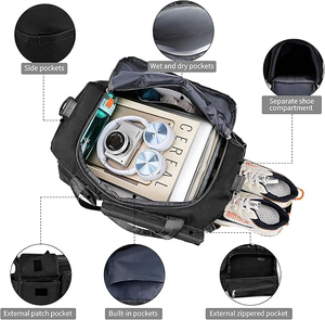Bolsa de Ginástica Dobrável em Promoção para Homens e Mulheres com Compartimento para Sapatos e Compartimento Úmido/Seco, Bolsas de Viagem - Product Image 4