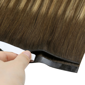 Extensions de cheveux naturels à bandes adhésives invisibles, longues, couleur 18/613 <span class=keywords><strong>Blond</strong></span> Mèches, 50g, une pièce, format voyage - Product Image 1