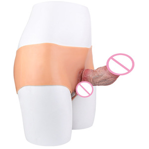 FAAK <b>Remote</b> <b>Control</b> vibrating Butt <b>Plug</b> Anal Dilator with Open-ended Realistic Penis Sleeve Cock Enlarger Sex Toys For Men OEM - Product Image 5