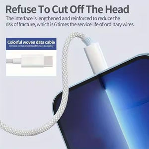 สายชาร์จ Type C to C 100W สำหรับ <span class=keywords><strong>Samsung</strong></span> Xiaomi รองรับ PD ชาร์จเร็ว สำหรับ <span class=keywords><strong>iPhone</strong></span> 17 16 15 ความยาว 3 ฟุต 6 ฟุต สายชาร์จและถ่ายโอนข้อมูล 5A - Product Image 4