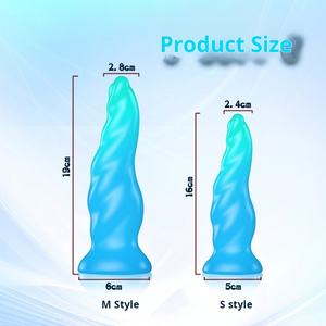 Vendita di Fabbrica Dildo Colorati a Forma di Cane, Plug Anale in Silicone Morbido a Forma di Gallo per Masturbatori Femminili, Giocattoli Sessuali - Product Image 3