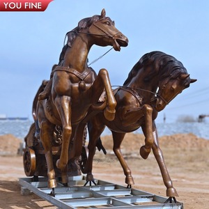 Outdoor Lebensgröße Apollo Chariot Pferd Bronze Skulptur Statue - Product Image 2