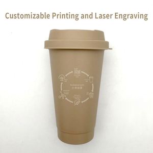 Eco Compostable Biodegradable <b>Plastic</b>-Free 16oz <b>Tea</b> Fiber Non-Toxic Reusable Beverage Cup Custom Logo Manufacturer Wholesale OEM - Product Image 4