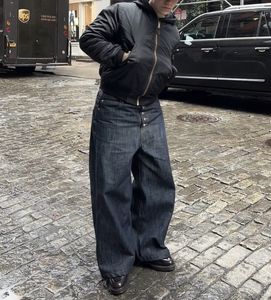 Jeans larghi in <span class=keywords><strong>Denim</strong></span> grezzo da uomo con bordo basso e 100% in cotone all'ingrosso Jeans larghi in <span class=keywords><strong>Denim</strong></span> - Product Image 3