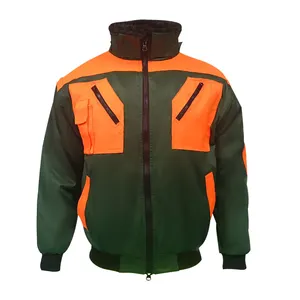 Oranje Groene Waterdichte Heren Opvulling Industriële Werkkleding Custom Werk Bomberjack