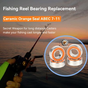 Rodamiento híbrido de cerámica y acero inoxidable Flyleopard S689 2rs 9x17x5mm Abec-7 sellado para carrete de pesca - Product Image 4
